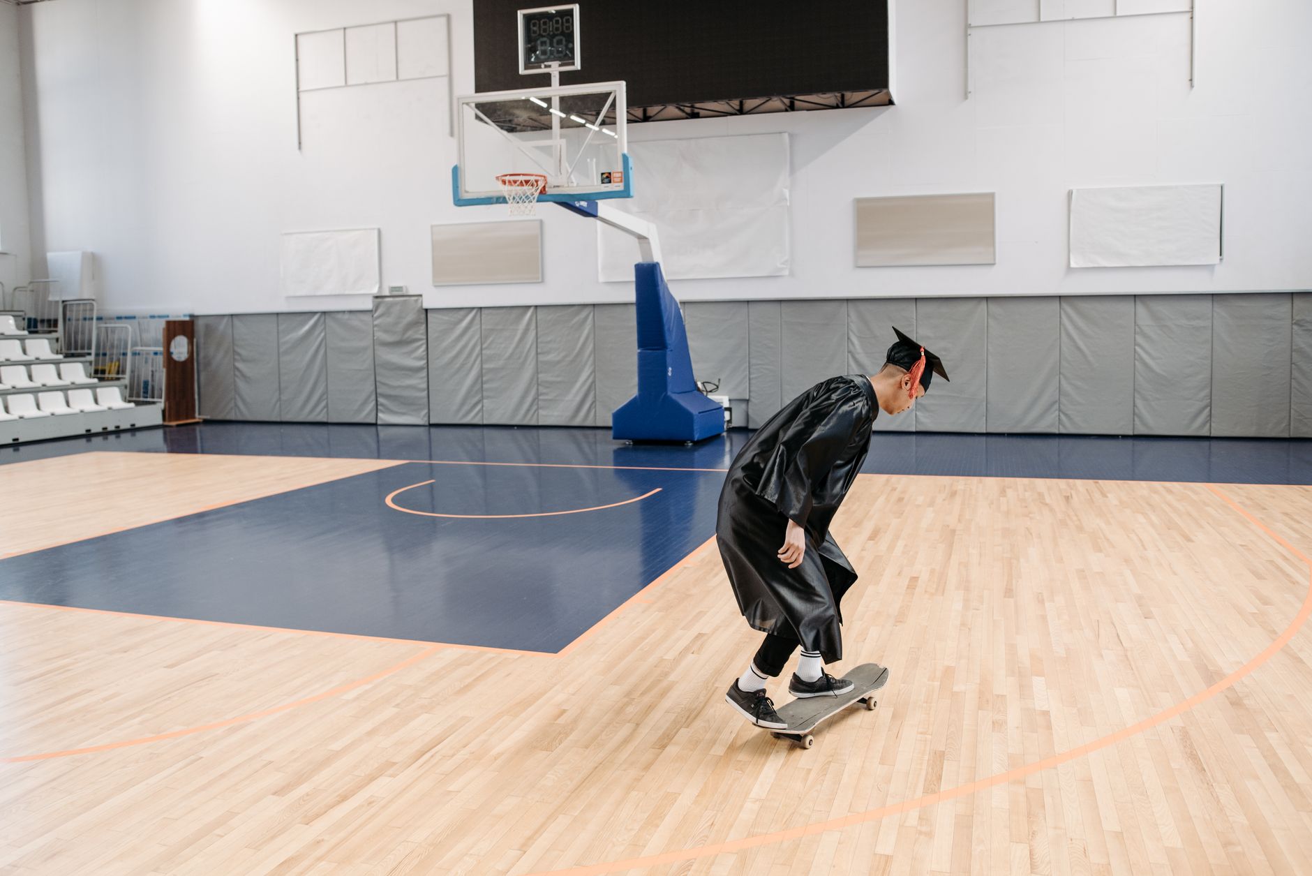 Basketball court and sports arena